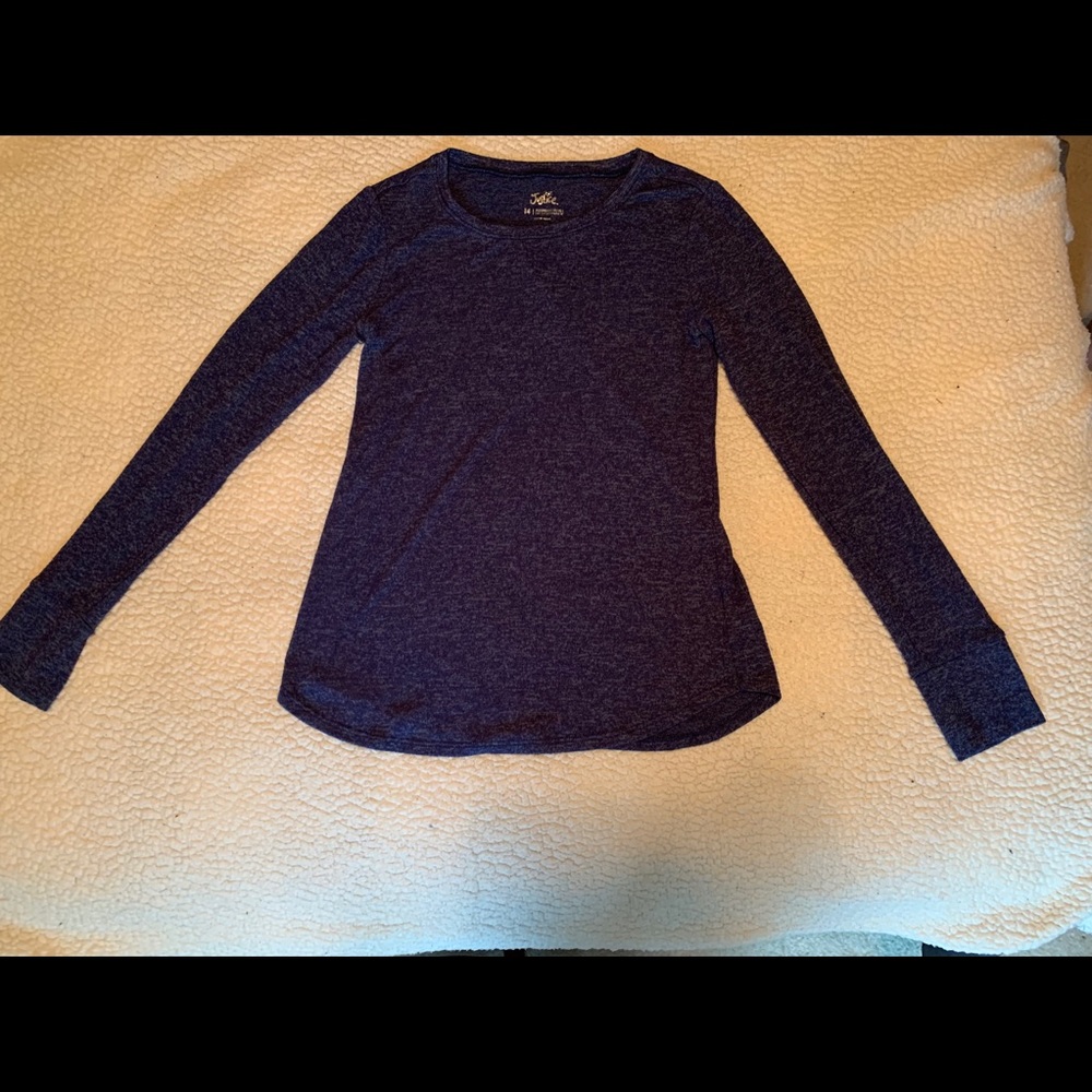 Navy blue long sleeve shirt